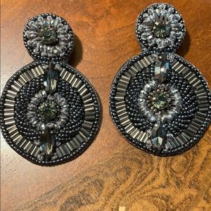 Beautiful Blue/Gray Bling Earrings